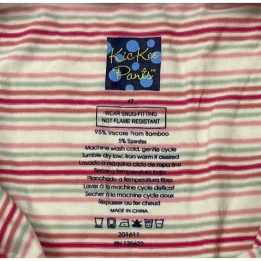 KicKee Pants Girl's Bamboo Fitted Coverall Desert Stripe Size 4T New With Tags - Picture 4 of 5